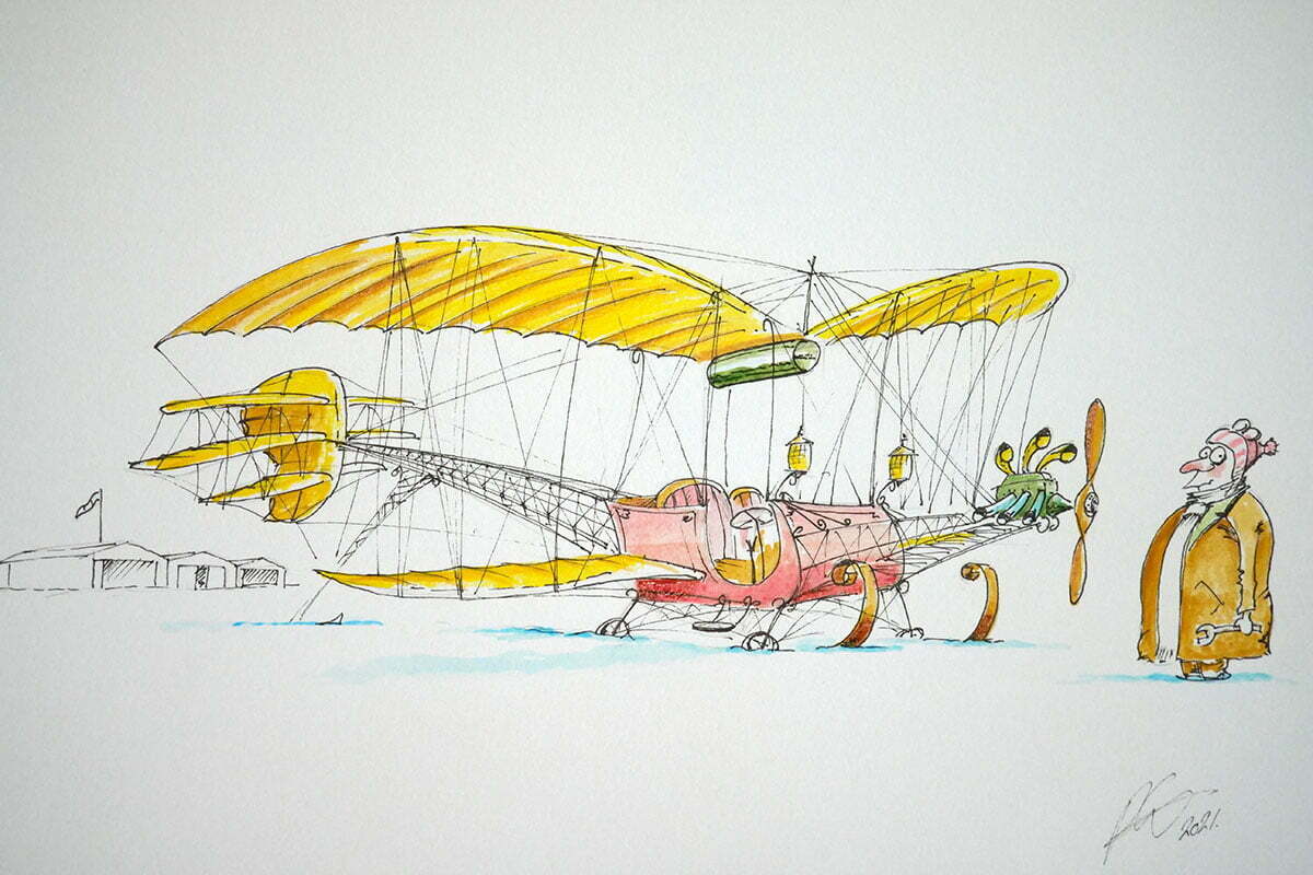 Aeroplane cartoon artwork