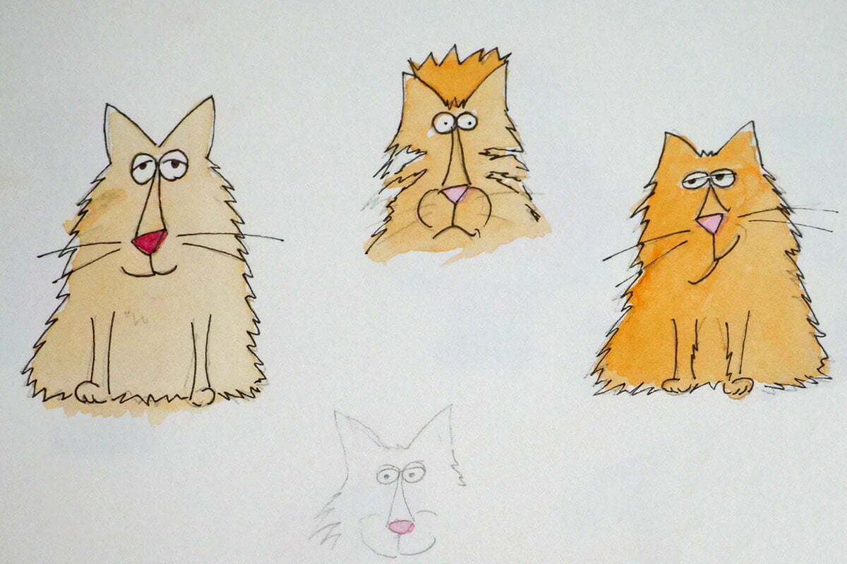Cat cartoon artwork