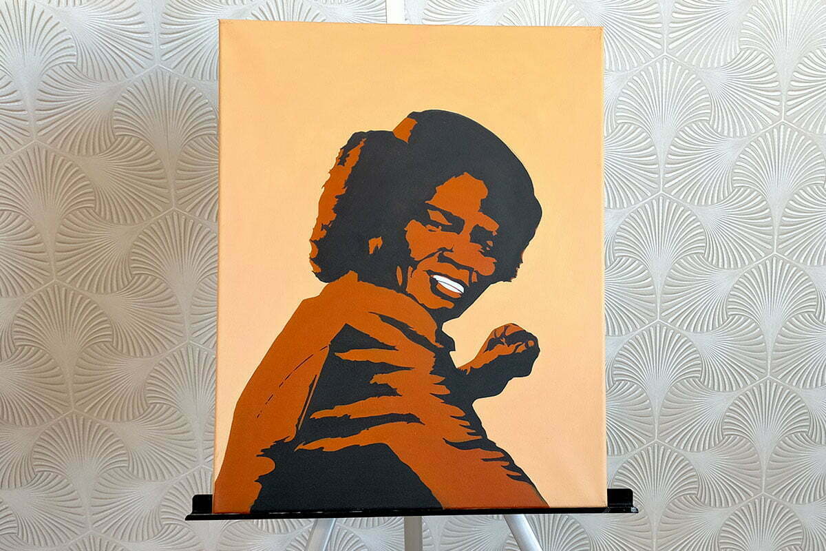 James Brown Godfather of Soul acrylic portrait painting