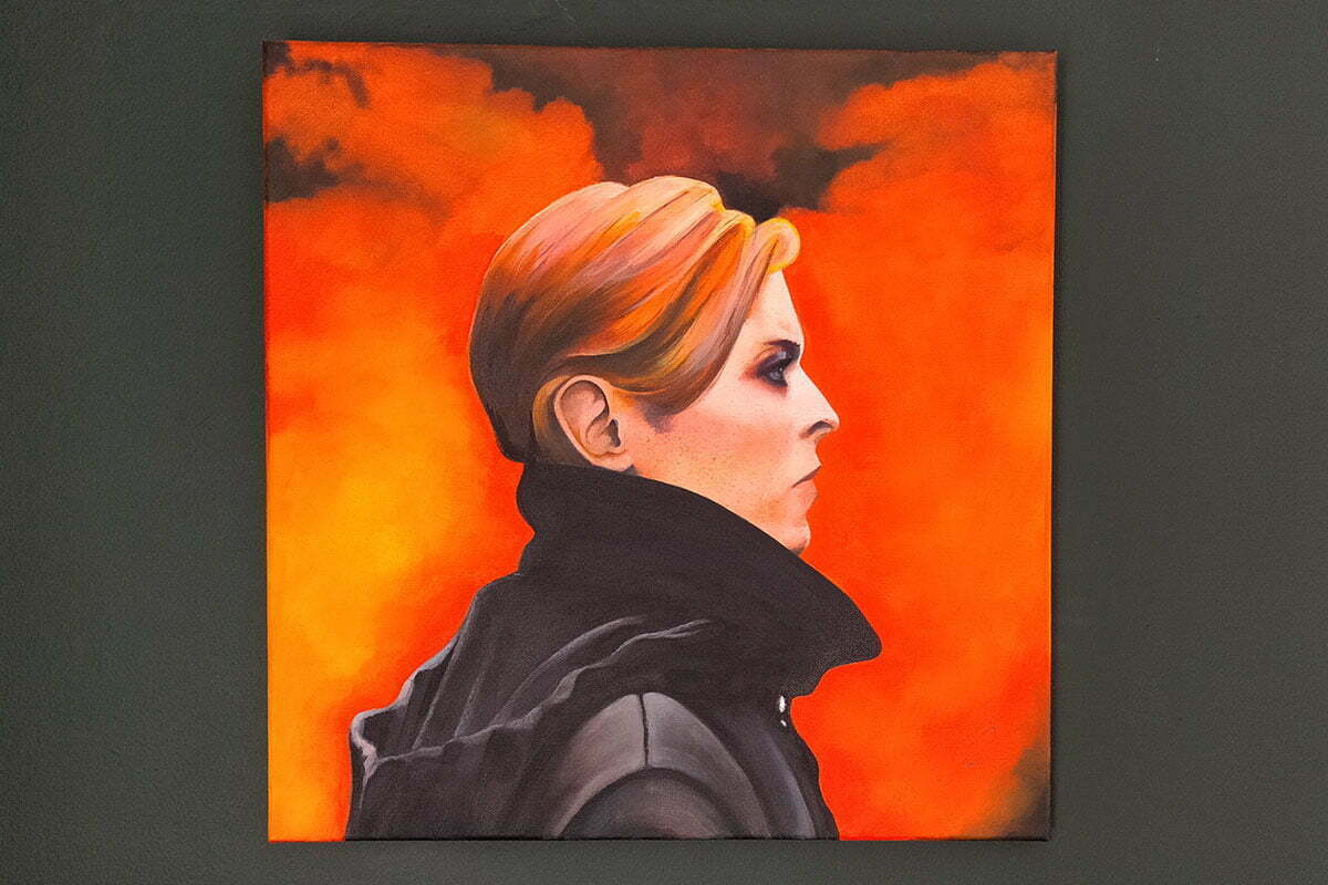David Bowie 1977 Low album cover acrylic painting