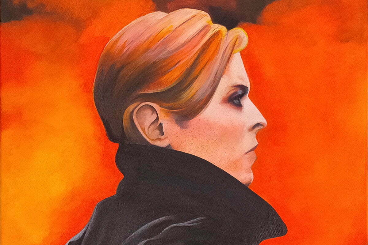David Bowie Low album Man Who Fell To Earth acrylic painting