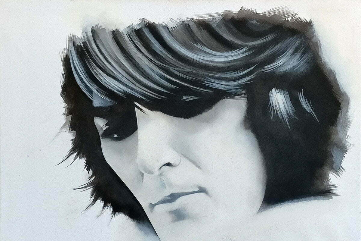 George Harrison Beatles pop icon acrylic painting
