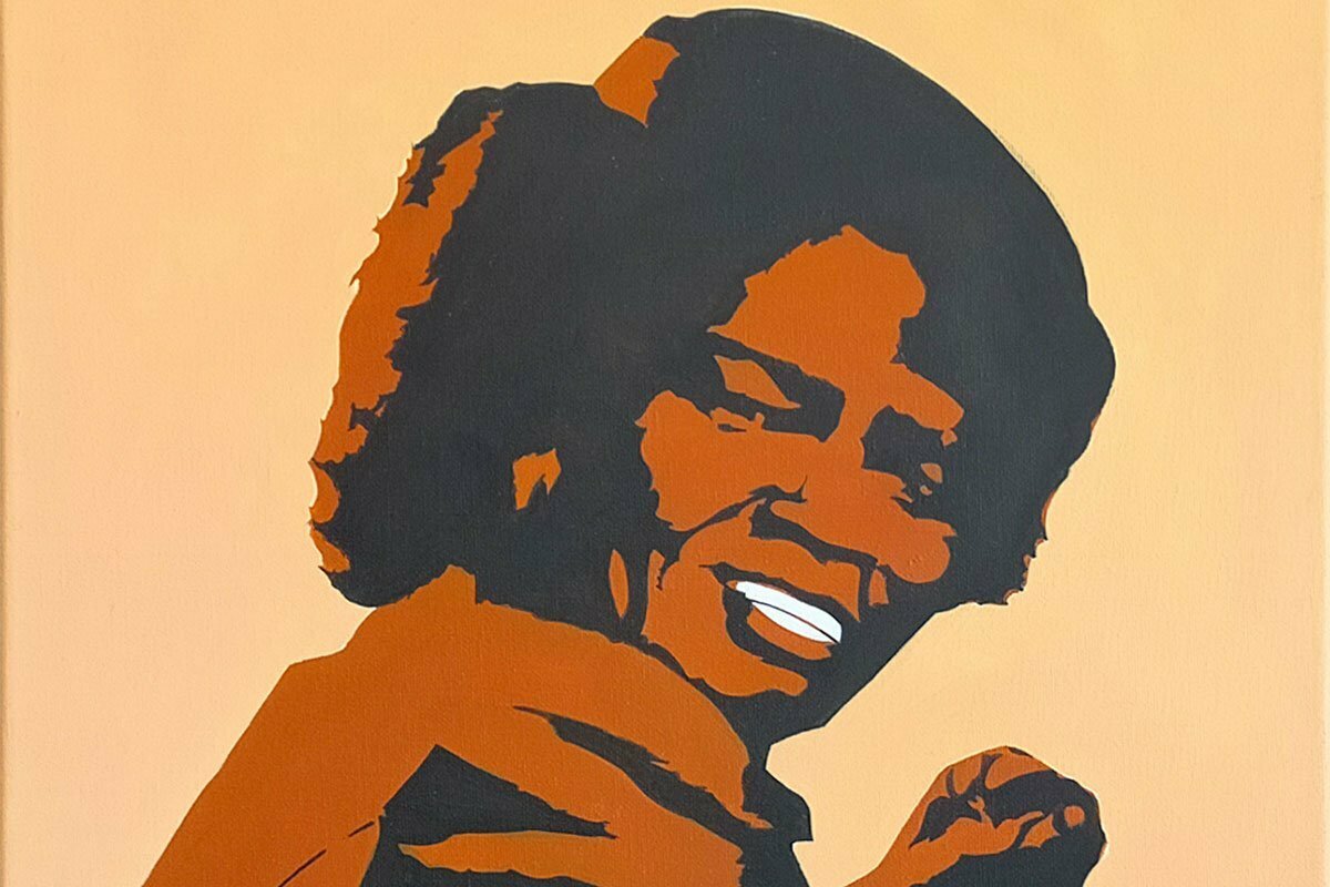 James Brown Godfather of Soul music icon acrylic painting