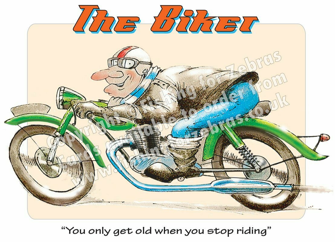 The Biker greetings card