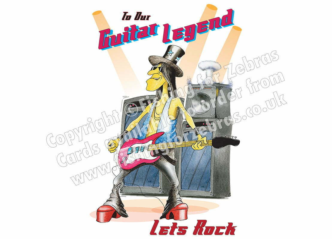 Guitar Legend: Let's Rock greetings card